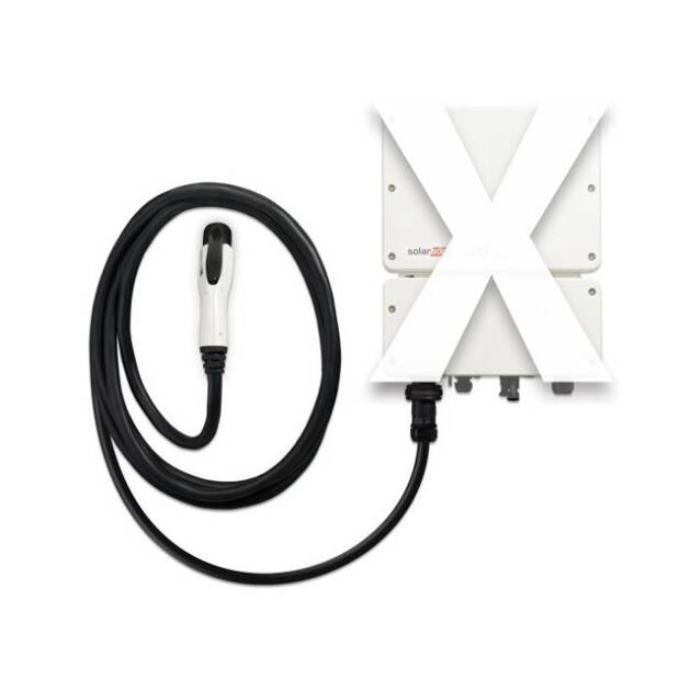 SolarEdge EV-oplaadkabel en houder, 7,6 m, type 2, 32 A